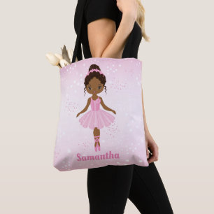 Afrikaanse Amerikaanse Ballerina Gepersonaliseerd Draagtas