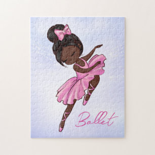 Afrikaanse Amerikaanse Ballerina Pink Tutu Ballet Legpuzzel