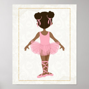 Afrikaanse Amerikaanse Ballerina Poster