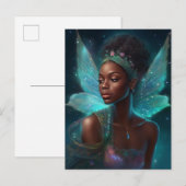 Afrikaanse Amerikaanse Black Fantasy Art Briefkaart (Voorkant / Achterkant)