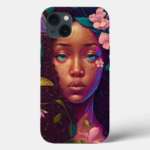 Afrikaanse Amerikaanse Black Fantasy Art iPhone 13 Hoesje