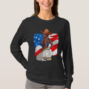 Afrikaanse Amerikaanse braids 4 juli zwart-Amerika T-shirt