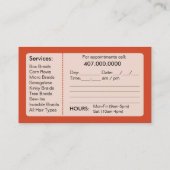 Afrikaanse Amerikaanse braindrain Afsprakenkaartje (Achterkant)