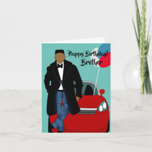Afrikaanse Amerikaanse Broeder Birthday Card Kaart