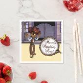Afrikaanse Amerikaanse cowboy Birthday Servetten (Insitu)