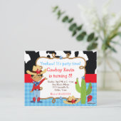 Afrikaanse Amerikaanse Cowboy Westerne Birthday Pa Briefkaart (Staand voorkant)