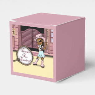 Afrikaanse Amerikaanse Cowgirl Birthday Bedankdoosjes