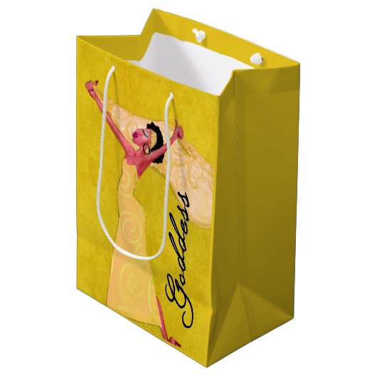 Afrikaanse Amerikaanse godin Medium Cadeauzakje (Voorkant Gekanteld)