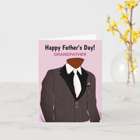 Afrikaanse Amerikaanse grootvader Vaderdag Kaart (Gele Bloem)