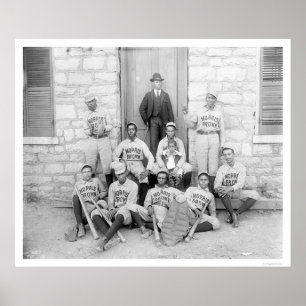 Afrikaanse Amerikaanse honkbal 1900 Poster