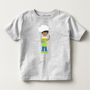 Afrikaanse Amerikaanse jongen, bakken, bakkerij, b Kinder Shirts