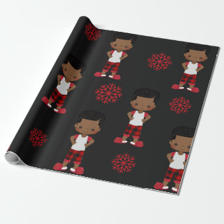 Afrikaanse Amerikaanse kerstcadeautje Cadeaupapier