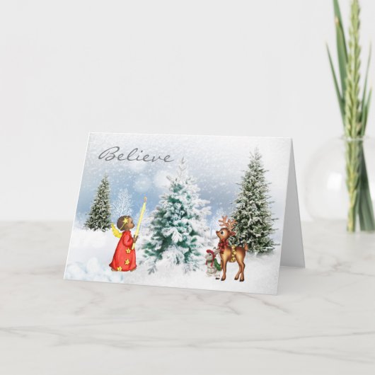 Afrikaanse Amerikaanse kerstkaart Feestdagen Kaart (Voorkant)