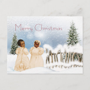 Afrikaanse Amerikaanse kerstkaart Feestdagenkaart