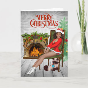 -Afrikaanse Amerikaanse kerstkaart Kaart