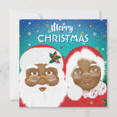 Afrikaanse Amerikaanse kerstman en Mrs Claus (Voorkant)