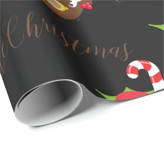 Afrikaanse Amerikaanse kerstman en Mrs Claus Cadeaupapier (Rol Hoek)