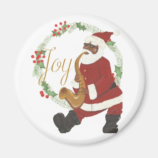 Afrikaanse Amerikaanse kerstman Magneet (Voorkant)