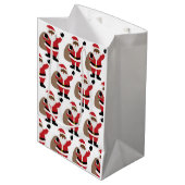 Afrikaanse Amerikaanse kerstman Merry-kerstmei Medium Cadeauzakje (Voorkant Gekanteld)