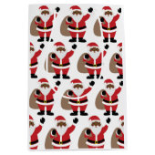 Afrikaanse Amerikaanse kerstman Merry-kerstmei Medium Cadeauzakje (Voorkant)