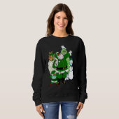 Afrikaanse Amerikaanse Kerstman met Masker Christm Trui (Voorkant volledig)