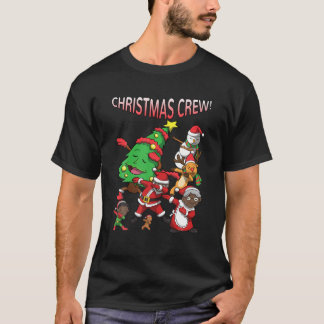Afrikaanse Amerikaanse kerstman met zwarte kerstma T-shirt