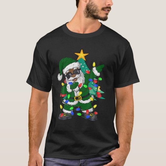 Afrikaanse Amerikaanse kerstman Ugly Kerstmis 2021 T-shirt (Voorkant)