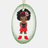 Afrikaanse Amerikaanse kerstversiering Keramisch Ornament (Links)