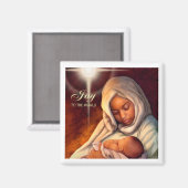 Afrikaanse Amerikaanse Madonna-kerstmagneten Magneet (Voorkant / Achterkant)