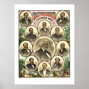AFRIKAANSE AMERIKAANSE MANNEN 1883 POSTER