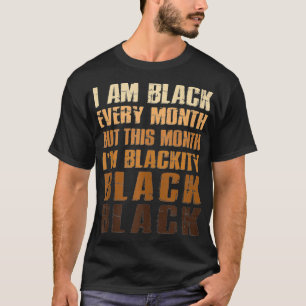 Afrikaanse Amerikaanse Mannen Vrouwen Ik ben Black T-shirt