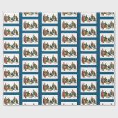 Afrikaanse Amerikaanse nativiteitsscène kerst Cadeaupapier (Vlak)