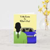 Afrikaanse Amerikaanse neef Vaderdag Suit & Stropd Kaart (Gele Bloem)