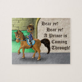 Afrikaanse Amerikaanse prins en paarden Legpuzzel