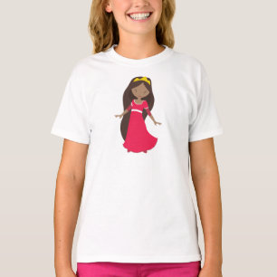 Afrikaanse Amerikaanse prinses, koningin, Kroon, R T-shirt