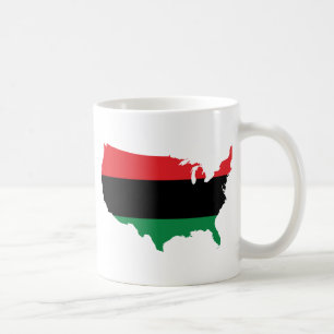 Afrikaanse Amerikaanse _ Rode, zwarte en groene kl Koffiemok
