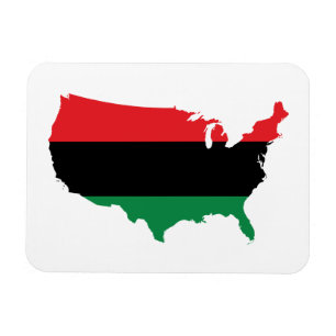 Afrikaanse Amerikaanse _ Rode, zwarte en groene kl Magneet