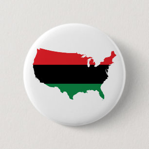 Afrikaanse Amerikaanse _ Rode, zwarte en groene kl Ronde Button 5,7 Cm