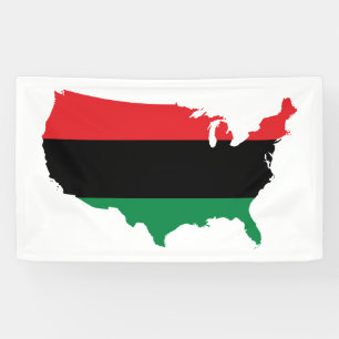 Afrikaanse Amerikaanse _ Rode, zwarte en groene kl Spandoek
