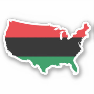 Afrikaanse Amerikaanse _ Rode, zwarte en groene kl Sticker