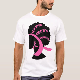 Afrikaanse Amerikaanse roze borstkanker T-shirt