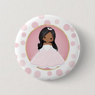 Afrikaanse Amerikaanse roze prinses Ronde Button 5,7 Cm
