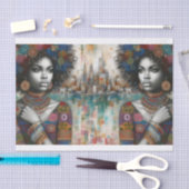 Afrikaanse Amerikaanse schoonheid Tissuepapier (Craft)