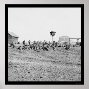 Afrikaanse Amerikaanse soldaten 1865 Poster