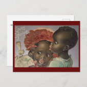 -Afrikaanse Amerikaanse Valentijn Briefkaart (Voorkant / Achterkant)