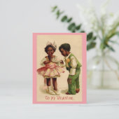 -Afrikaanse Amerikaanse Valentijn Briefkaart (Staand voorkant)