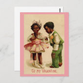 -Afrikaanse Amerikaanse Valentijn Briefkaart (Voorkant / Achterkant)