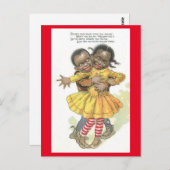 -Afrikaanse Amerikaanse Valentijn Briefkaart (Voorkant / Achterkant)