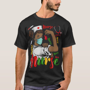 Afrikaanse Amerikaanse verpleegster Black History T-shirt