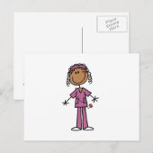 Afrikaanse Amerikaanse verpleegster Briefkaart (Voorkant / Achterkant)